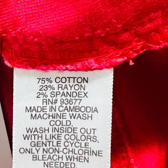 St. Johns Bay Women's Wide Leg Stretch Red Velvet Pants Sz 18P Comfort Waist NWT - Picture 6 of 10